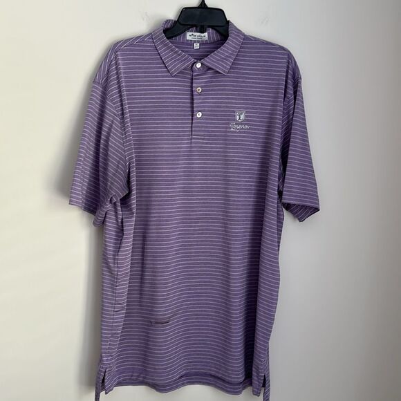 Peter Millar Summer Comfort Performance Polo Shirts Striped Set of 2 XL Flawed - Picture 7 of 11